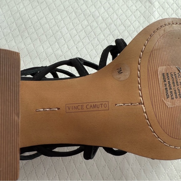 Vince Camuto Cage Karika Black Sandal with Block Heel size 7 women’s - Picture 11 of 16